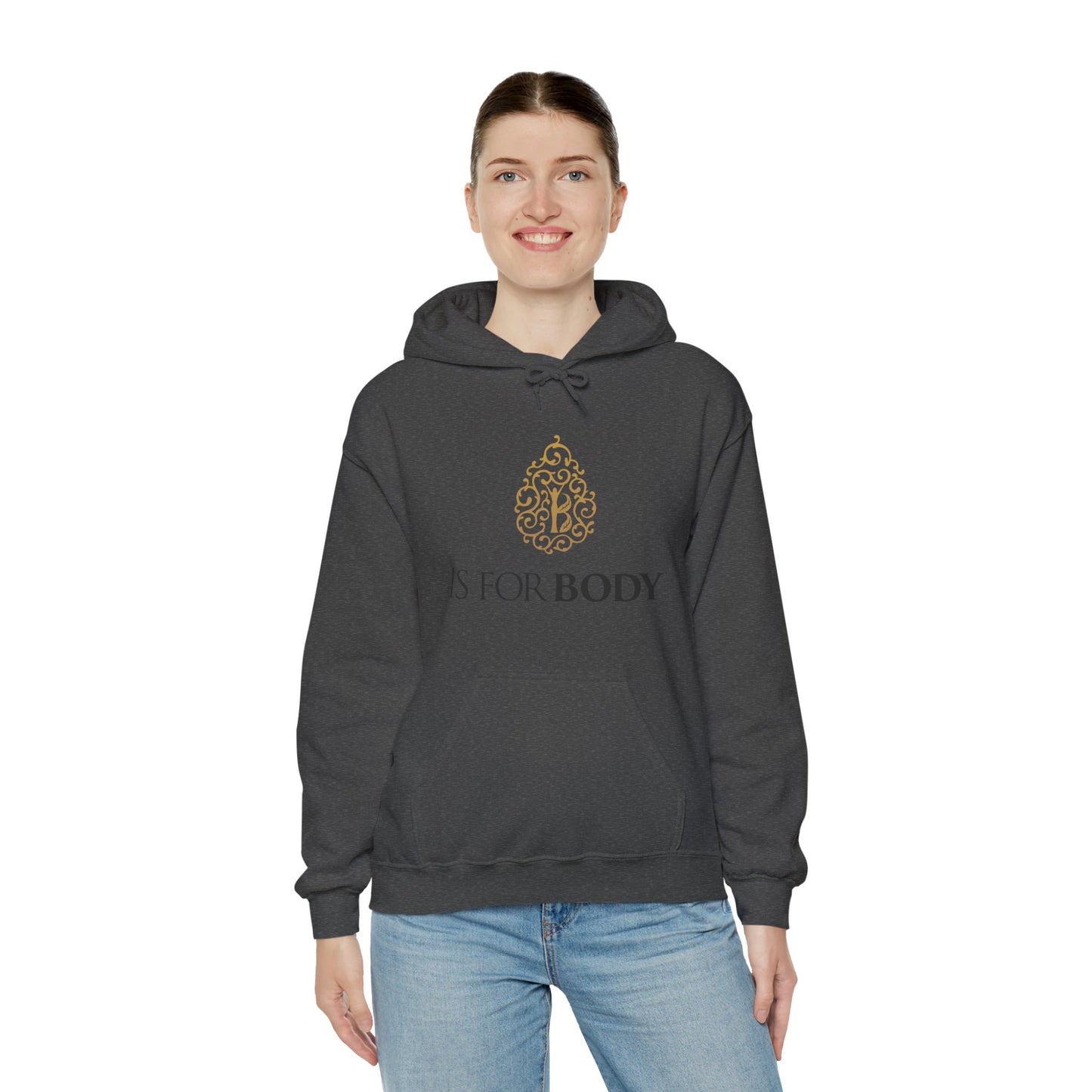 Heavy Blended Hooded Sweatshirt, Chest Print